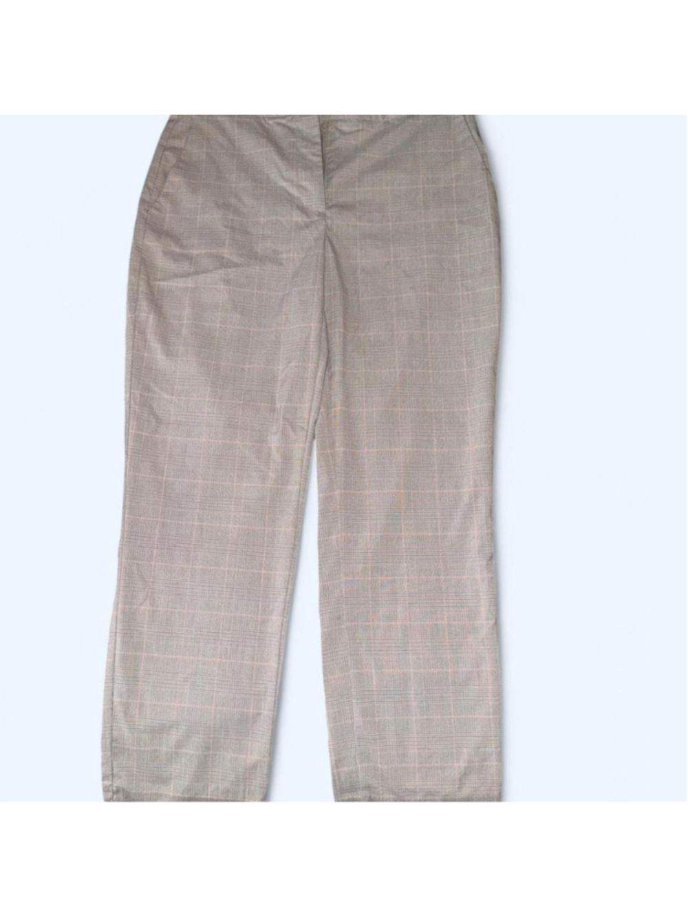 Womens Zara gray brown pink plaid pants in a US 4 office